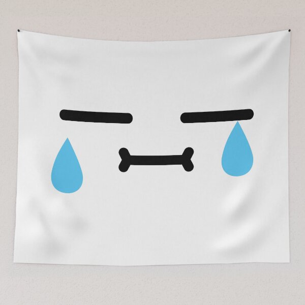Item preview, Cute kawaii confused crying face designed and sold by BlushyPrint.