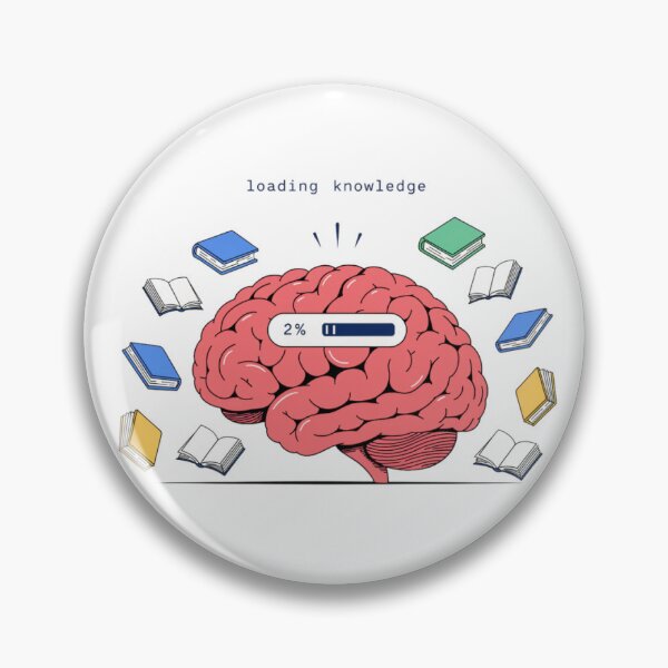 Item preview, Loading Knowledge – Brain Study Progress Funny Sticker designed and sold by Venicia1.