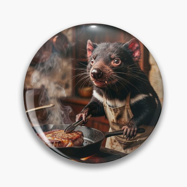 Item preview, Tasmanian Devil Chef Pan-Fries a Perfect Steak designed and sold by Tridentulus.