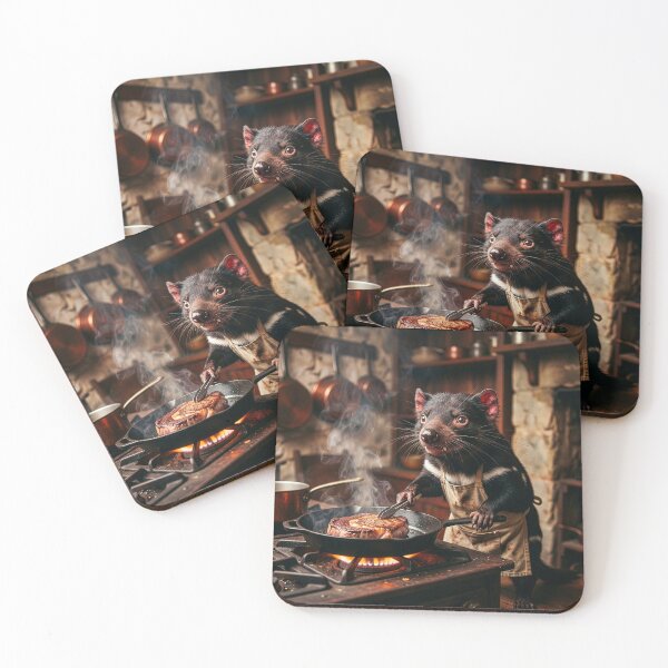 Item preview, Tasmanian Devil Chef Pan-Fries a Perfect Steak designed and sold by Tridentulus.