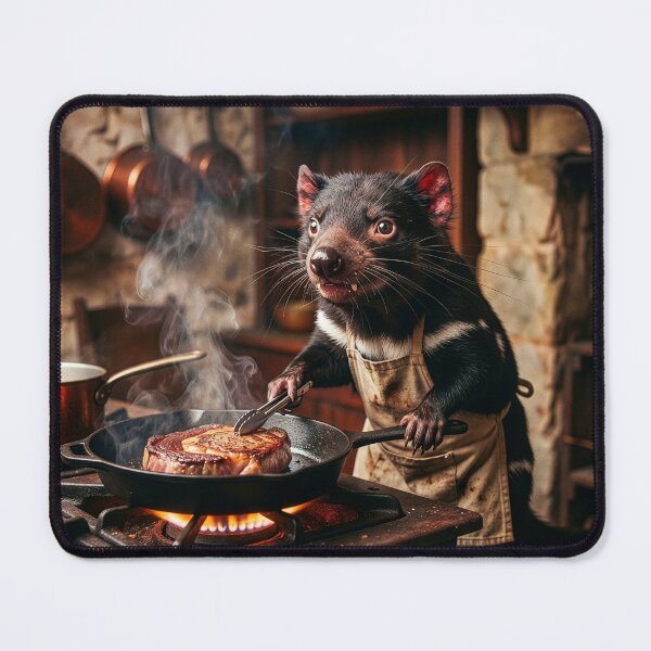 Item preview, Tasmanian Devil Chef Pan-Fries a Perfect Steak designed and sold by Tridentulus.