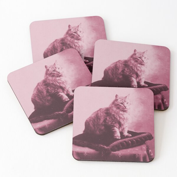 Item preview, Vintage animals - Cat sitting on a cushion designed and sold by Inspirationmotivation.