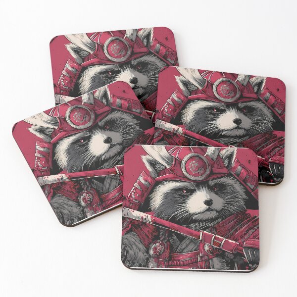 Item preview, Fierce Samurai Raccoons Embodying Strength Honor Illustrations designed and sold by ART ATTACK ZONE.