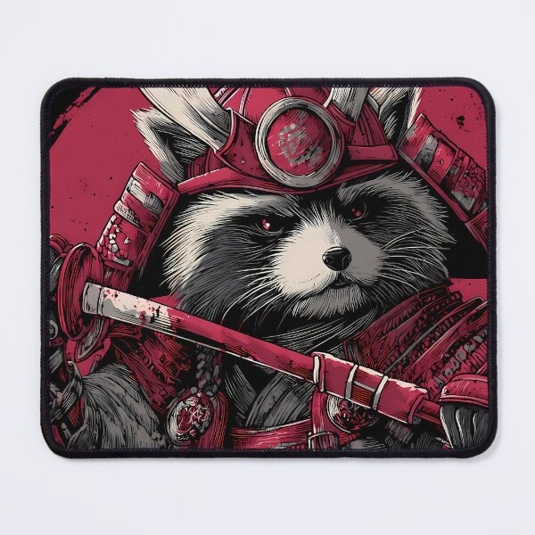 Item preview, Fierce Samurai Raccoons Embodying Strength Honor Illustrations designed and sold by ART ATTACK ZONE.