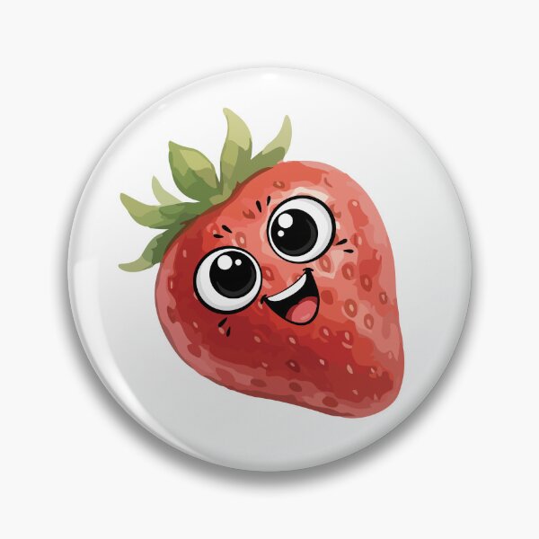 Item preview, Cute Kawaii Strawberry Sticker – Smiling Happy Fruit Cartoon Aesthetic designed and sold by Pandey14.