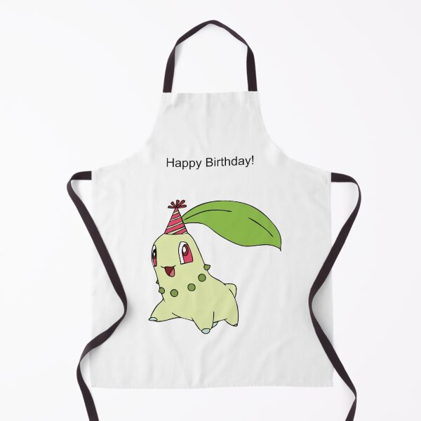Item preview, Chikorita Happy Birthday designed and sold by kyravreeland.