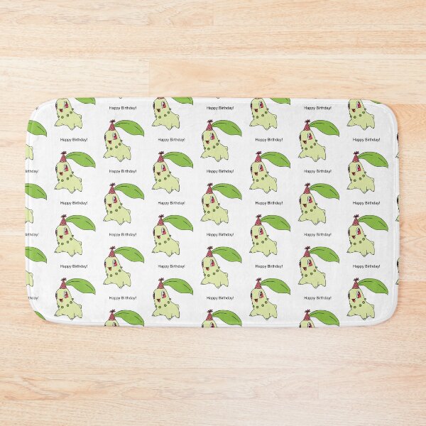Item preview, Chikorita Happy Birthday designed and sold by kyravreeland.