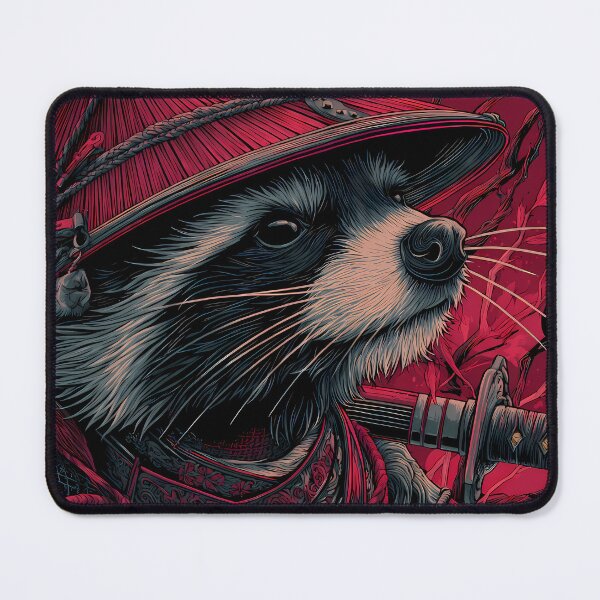 Item preview, Art Samurai Raccoons Embodying Strength Honor Illustrations designed and sold by ART ATTACK ZONE.