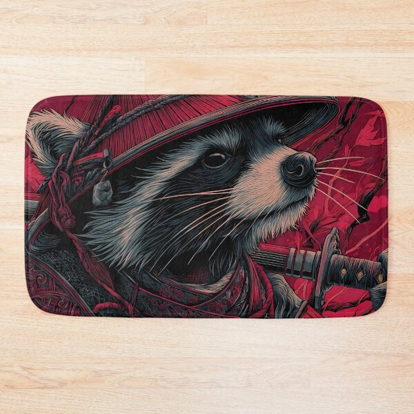 Item preview, Art Samurai Raccoons Embodying Strength Honor Illustrations designed and sold by ART ATTACK ZONE.