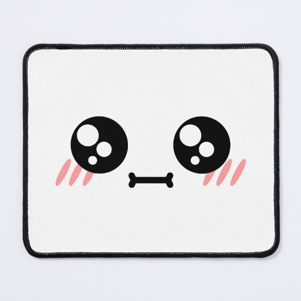 Item preview, Cute kawaii blushing confused shiny eyes face designed and sold by BlushyPrint.