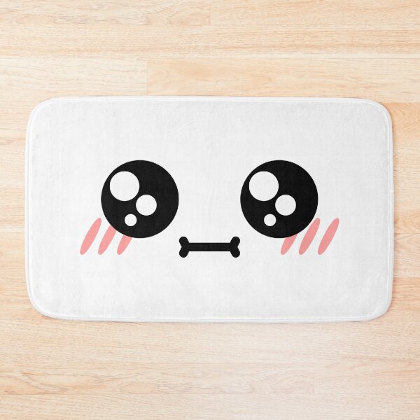 Item preview, Cute kawaii blushing confused shiny eyes face designed and sold by BlushyPrint.