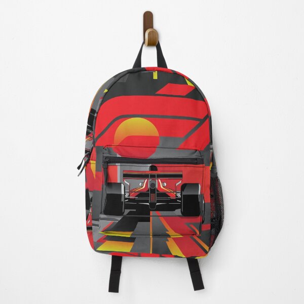 Item preview, Formula One graphic poster Bauhaus design Ferrari colors designed and sold by blackdogshop.