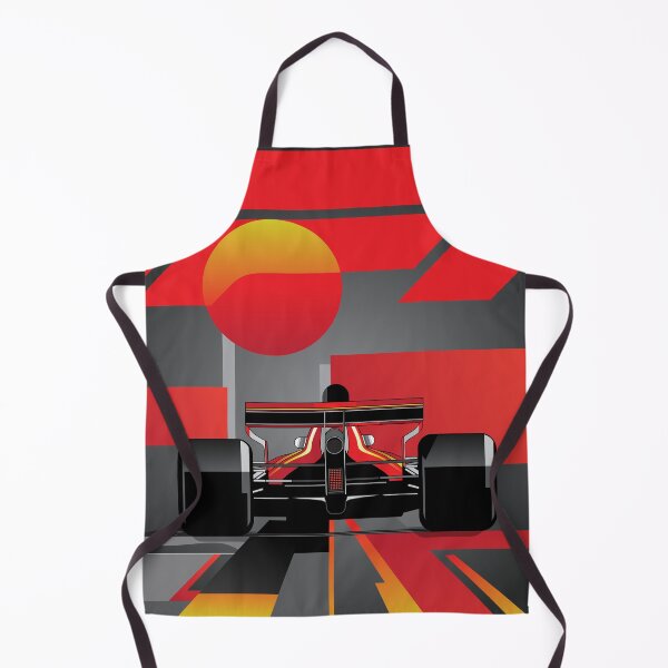 Item preview, Formula One graphic poster Bauhaus design Ferrari colors designed and sold by blackdogshop.