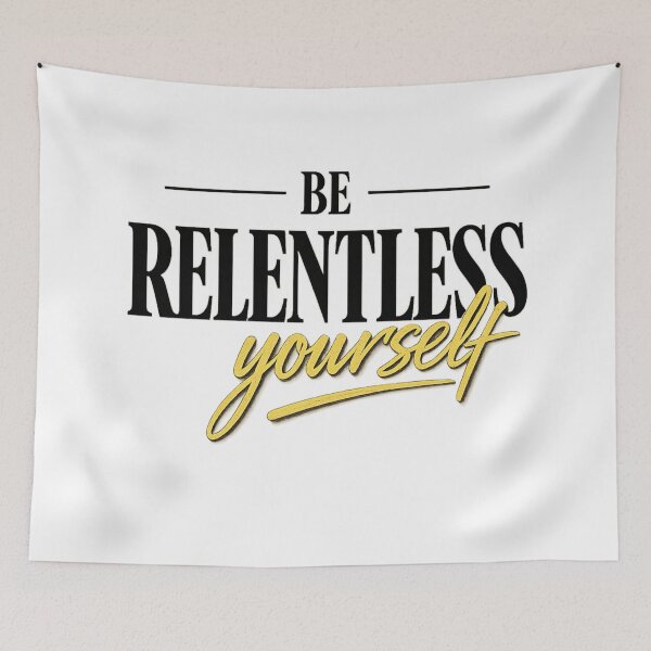 Item preview, Be Relentless Focus Yourself Bold Motivation Design designed and sold by Wolf Creator.
