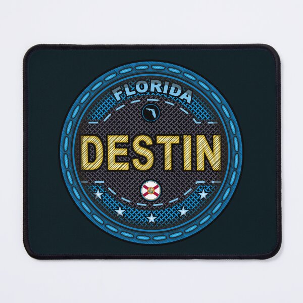 Item preview, Destin Florida FL stitching effect blue designed and sold by studioss76.
