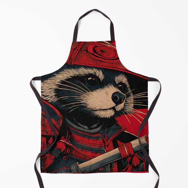 Item preview, Warrior Samurai Raccoons Embodying Strength Honor Illustrations designed and sold by ART ATTACK ZONE.