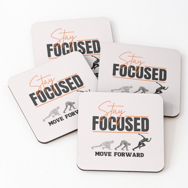 Item preview, Stay Focused Move Forward - Motivational Running Athlete Art designed and sold by thebestoffer.