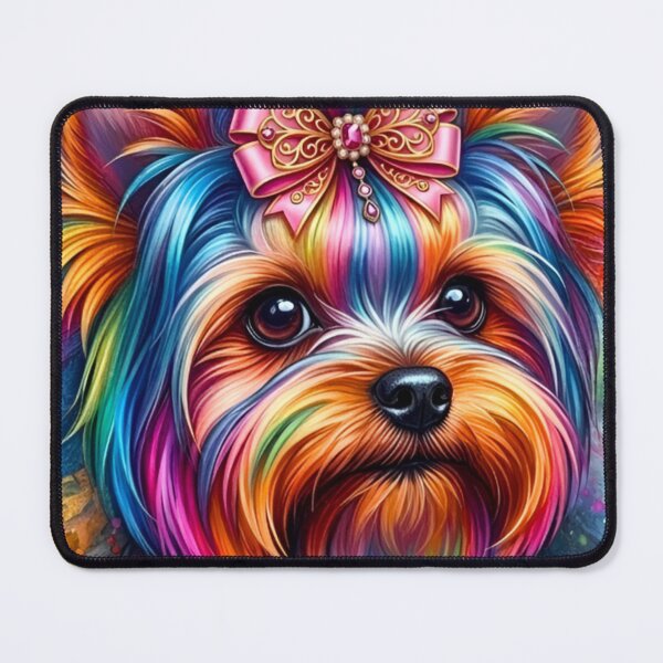 Item preview, Living in Unconditional Color – Yorkie Pop Art Rainbow Paws designed and sold by Good Vibes .