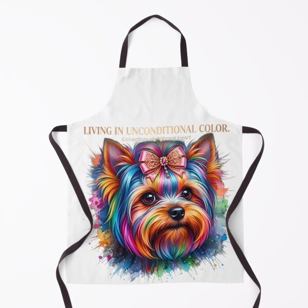 Item preview, Living in Unconditional Color – Yorkie Pop Art Rainbow Paws designed and sold by Good Vibes .