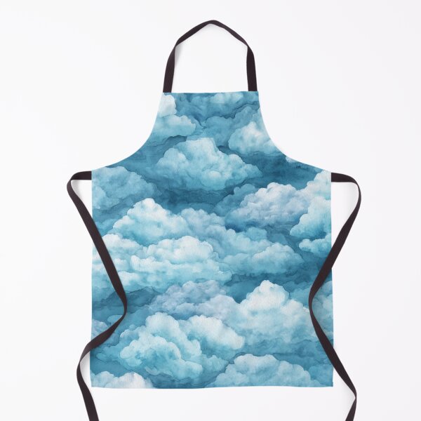Item preview, Watercolor Blue Sky Clouds Seamless Pattern designed and sold by NicolasGlowArt.