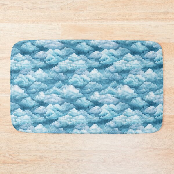 Item preview, Watercolor Blue Sky Clouds Seamless Pattern designed and sold by NicolasGlowArt.
