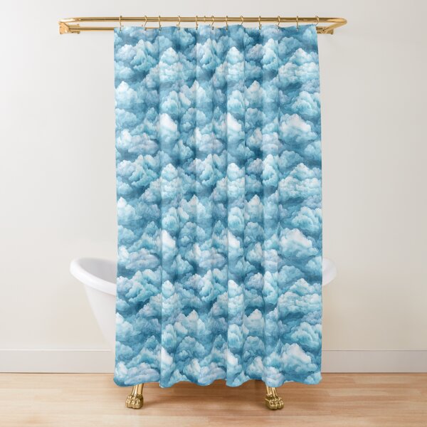 Item preview, Watercolor Blue Sky Clouds Seamless Pattern designed and sold by NicolasGlowArt.