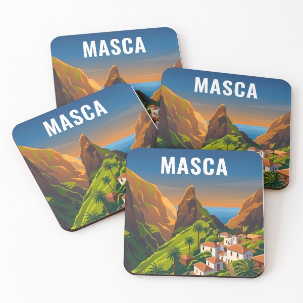 Item preview, Masca Village Tenerife Golden Hour Vintage Travel Poster designed and sold by MavtM.