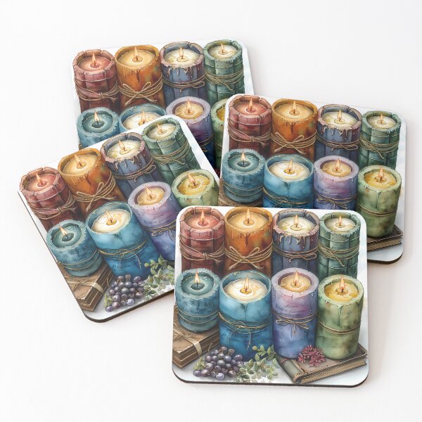 Item preview, Witchy Candles & Ancient Spells - Dark Academia Alchemist Art designed and sold by VineVibe16Studio.