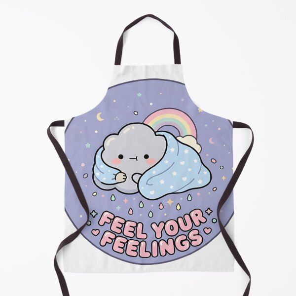 Item preview, Feel Your Feelings Emotional Cloud Kawaii Sticker designed and sold by PuddlePixels.