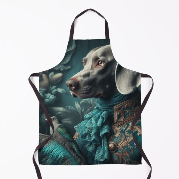 Item preview, Noble Weimaraner in Teal Renaissance Elegance designed and sold by WeimTrails.