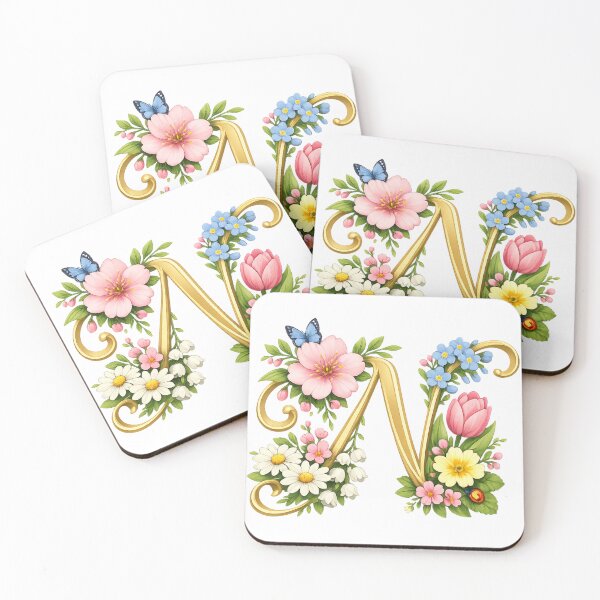 Item preview, Unique like Mom – The floral monogram “N” for Mother’s Day designed and sold by CoolContent Factory.