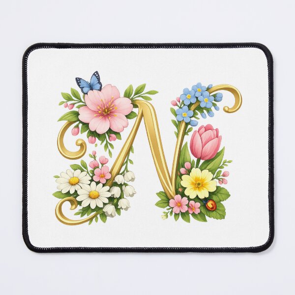 Item preview, Unique like Mom – The floral monogram “N” for Mother’s Day designed and sold by CoolContent Factory.