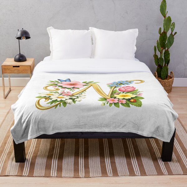 Artikelvorschau, Einzigartig wie Mama – Das florale Monogramm „N“ zum Muttertag entworfen und verkauft von CoolContent Factory.