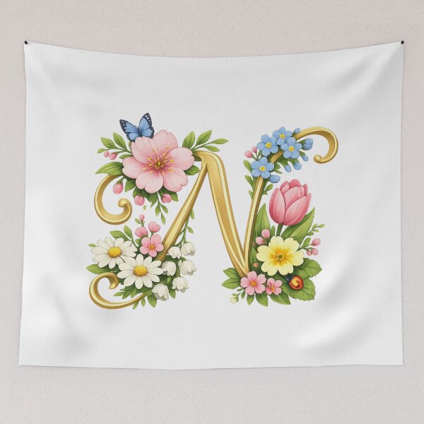 Item preview, Unique like Mom – The floral monogram “N” for Mother’s Day designed and sold by CoolContent Factory.