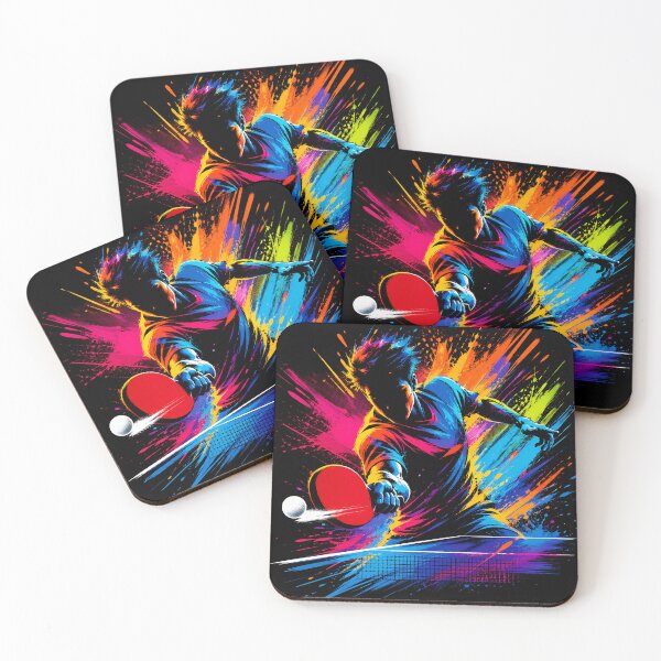 Item preview, Table Tenis Ping Pong Man Neon Splash designed and sold by byaga.