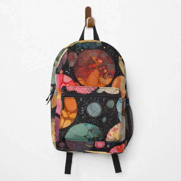 Item preview, Vibrant Marbled Gold Cosmic Blooms Abstract Painting designed and sold by LuminousFoundry.