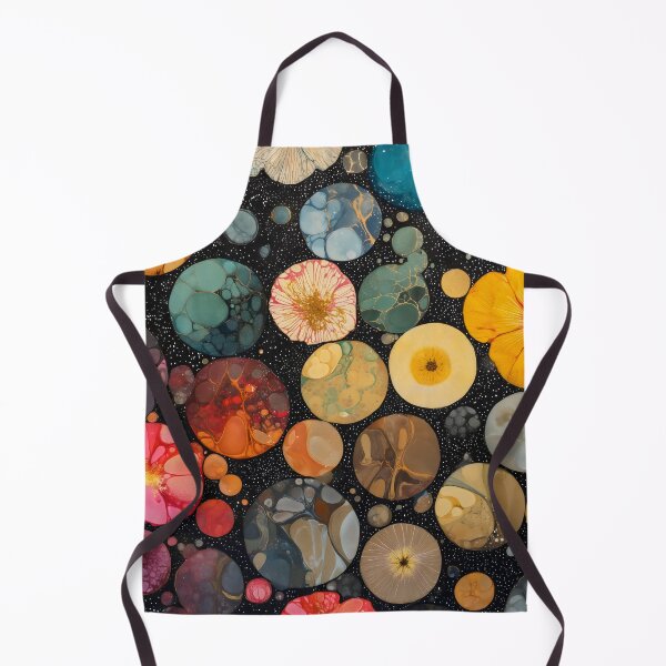 Item preview, Vibrant Marbled Gold Cosmic Blooms Abstract Painting designed and sold by LuminousFoundry.
