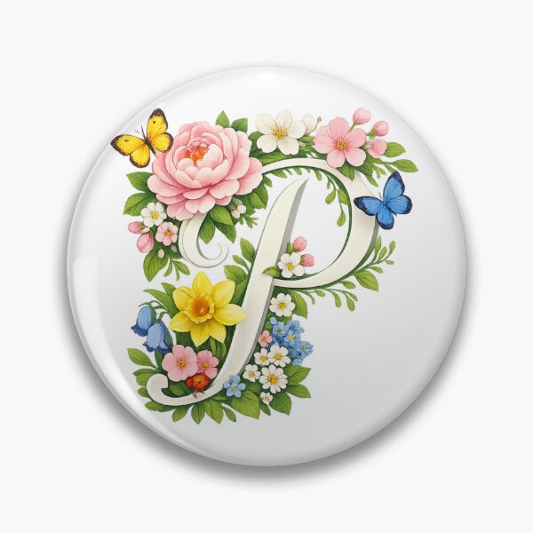 Item preview, Spring magic for Mom – Your personal floral monogram “P” designed and sold by CoolContent Factory.