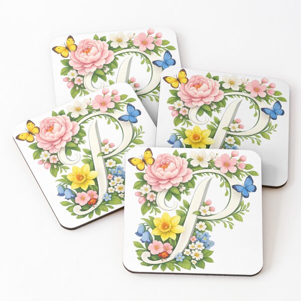 Item preview, Spring magic for Mom – Your personal floral monogram “P” designed and sold by CoolContent Factory.