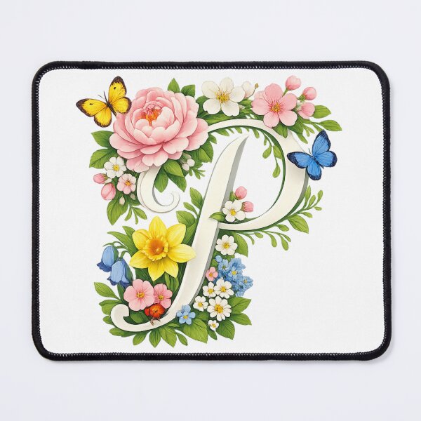 Item preview, Spring magic for Mom – Your personal floral monogram “P” designed and sold by CoolContent Factory.
