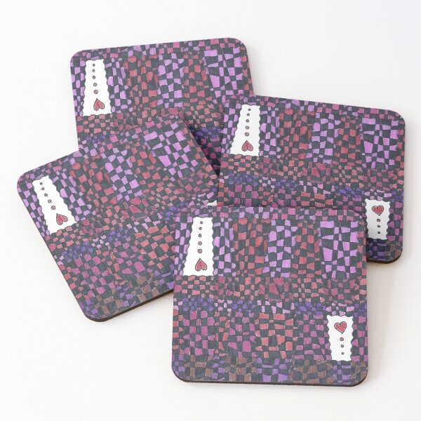 Item preview, Max - Hand Drawn Purple Black Red Checkered Pattern designed and sold by AJPrettyObscene.