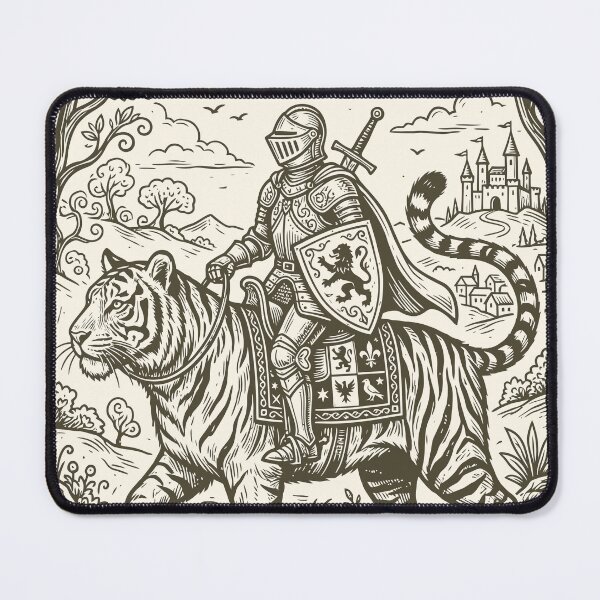 Item preview, Medieval Knight Tiger Rider Dark Art Fantasy designed and sold by Y-Vibes.