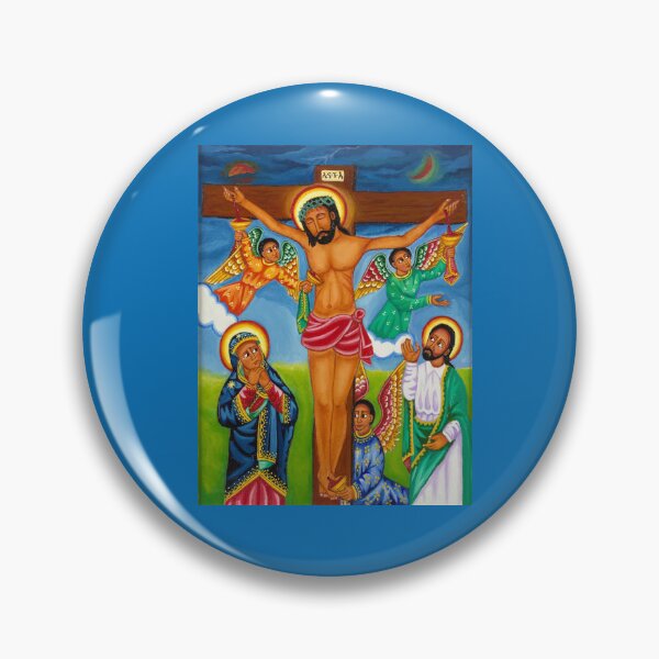 Aperçu de l'œuvre L'icône de la Crucifixion telle que représentée par l'Église orthodoxe éthiopienne créée et vendue par bluefrog.