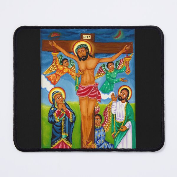 Item preview, The Crucifixion Icon as depicted by the Ethiopian Orthodox Church designed and sold by bluefrog.