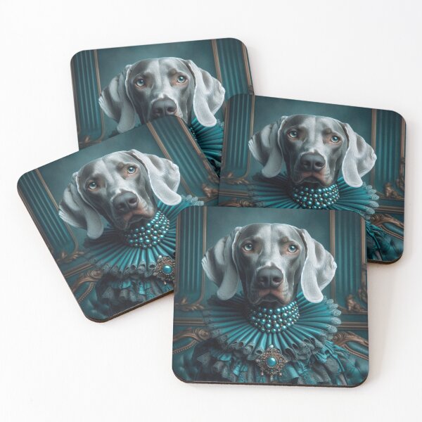 Item preview, Teal Baroque Weimaraner Royal Portrait designed and sold by WeimTrails.