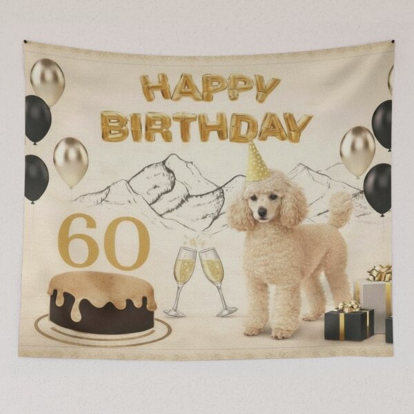 Item preview, Poodle 60th Birthday Dog Card designed and sold by GivingJoy.