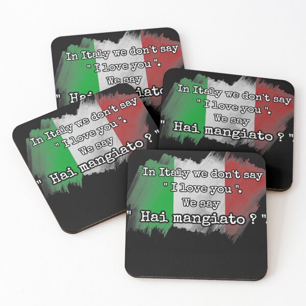 Item preview, Hai mangiato? - Funny Italian Grandma Saying - Italy Flag Black Version designed and sold by TheItaliandilemma.