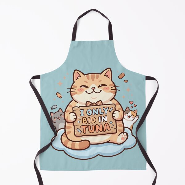 Item preview, Funny Cat Shirt - I Only Bid in Tuna, Cute Chubby Kitty Joke for Pet Lovers designed and sold by RealCuties.
