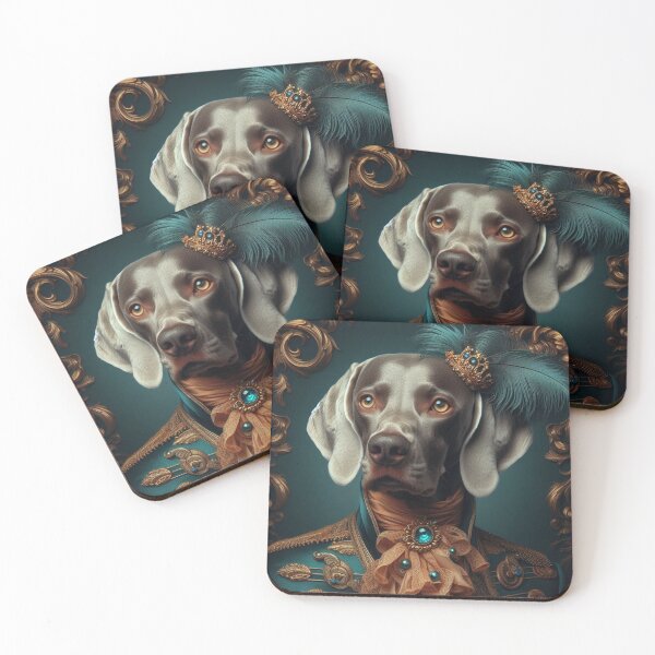 Item preview, Aristocratic Weimaraner in Opulent Baroque Attire designed and sold by WeimTrails.