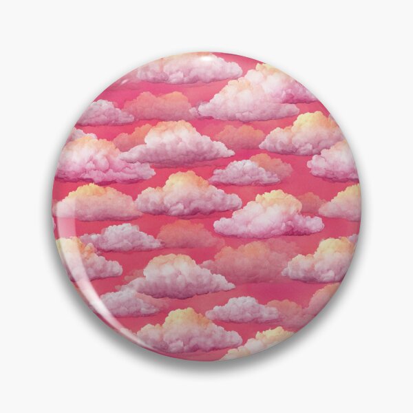 Item preview, Dreamy Pink Sky Watercolor Clouds Pattern designed and sold by NicolasGlowArt.